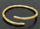 Vintage 60’s MONET Gold-tone Wire Cuff Bangle Bracelet 14g Photo 0