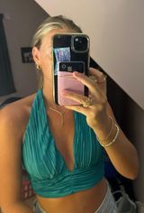 Princess Polly Satin Cropped Top Photo 0