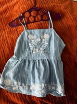 Francesca's Francesca’s Blue Spaghetti Top  Photo 0