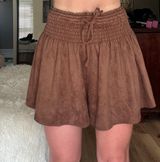 Vestique Brown Flowy Shorts Photo 0