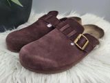 Mountain Sole Brown Leather Slide-On Clogs 9M Photo 0