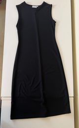 Classic Black Shift Dress High Quality Jersey Sleeveless Cocktail Length Size M Photo 0