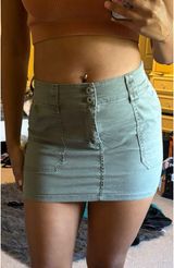 Army Green TJ Maxx jean skirt  Photo 0