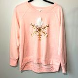 Workshop Republic Clothing  pink blush gold snowflake sweater Photo 0