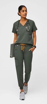 FIGS XS MOSS SCRUB Zamora joggers & Top XXS SET Photo 0