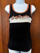 Harley Davidson Scoop Embroidered Logo Crest Tank Small Y2K Photo 0