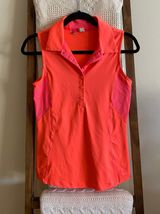Heat Gear orange & pink sleeveless polo Photo 0