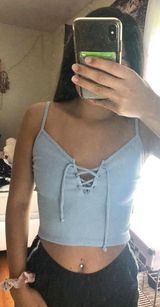 Brandy Melville Tie Up Front Crop Top Photo 0