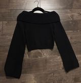 Off Shoulder Sweater Black Photo 0