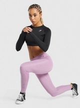 GYMSHARK high waisted training graphic logo leggings lilac lavender medium Photo 0