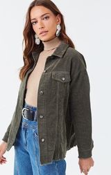 Green Corduroy Jacket Size L Photo 0