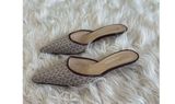 Michael Kors Women's Brown Logo Kitten Heel Mules Size 7.5 Photo 0