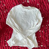 Skims Cotten Jersey White Long Sleeve Top Size XS Photo 0