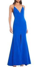 AIDAN MATTOX Plunging V-Neck Gown Photo 0