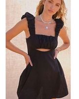 Free People Bom Bom Island Mini Dress Sz XS Black Photo 0
