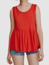 Orange Flowy Tank Top Photo 0