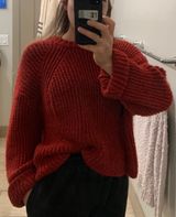 Primark Red Holiday Oversized Sweater Photo 0