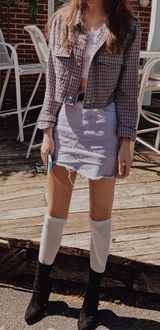 Wild Fable Purple Denim Skirt Photo 0