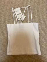 ZARA Crop Tank White Photo 0