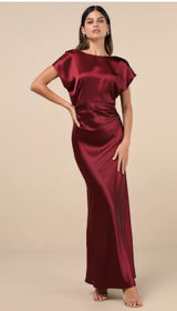 Lulus Red Wine Maxi Dress Photo 0