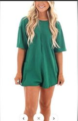 NWOT FREE PEOPLE HOT SHOT TEE ROMPER fp movement Green Size XS Photo 0