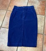 We the free by free people, royal blue corduroy button fly pencil skirt Photo 0