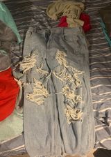 American Eagle Distressed  Mom Jeans  Photo 0