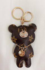 Handmade ✅  Luxury Leather Bear Keychain Photo 0