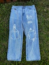 Pretty Little Thing PLT Distressed Plus Sized Jeans Size 14 Photo 0