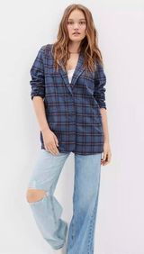 American Eagle AE Plaid Blazer Photo 0