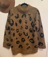 Target Chunky Leopard Print Sweater Photo 0