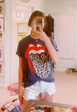 Rolling Stones cheetah print tshirt Photo 0