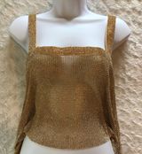 Windsor Gold Mesh Chain Tank Top Sz Med Photo 0