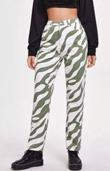 SheIn Zebra Striped High Waisted Jeans Photo 0