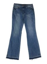 Judy Blue size 13 31 slim boot denim Jeans Blue regular wash raw hem Photo 0