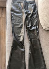 7 For All Mankind Flare Leather Faux Pants Photo 0