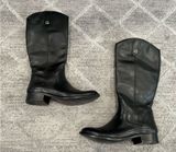 Frye Marissa Medallion Tall Riding Boots Side Zip Womens Black Leather 7.5 Photo 0