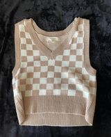 No Comment Checkered sweater vest Photo 0