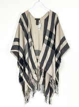 NWT Banana Republic plaid fringe blanket wrap Erin shall cashmere blend Photo 0