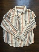 Striped Button-Up Shirt, Women’s Large Photo 0