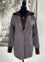 Cynthia Rowley New York Active Burgundy Womens Hooded Full Zip Jacket NWT - L Photo 0