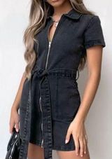 White Fox Boutique Mini Dress Acid Black Sm Photo 0