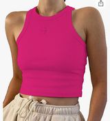 Hot Pink Crop Tank Top Size M Photo 0