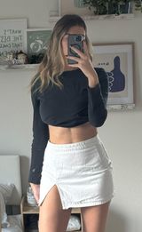 White Mini Skirt Photo 0
