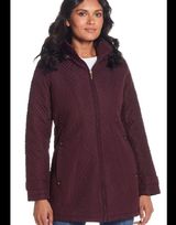 Weatherproof Quilted Walker Jacket Coat Adjustable Cinch Waist Size Large Photo 0