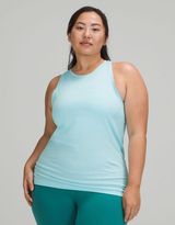 Lululemon Rare Icing blue Swiftly Tech High Neck Tank Photo 0