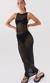 Peppermayo Night Waves Crochet Maxi Dress Photo 0