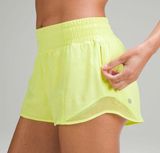 NWT Lululemon Hotty Hot HR 2.5” Lined Size 10 Electric Lemon Color Photo 0