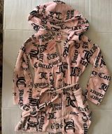 Juicy Couture  Sleepwear Pink & Black Short Robe. US size S/M. Belted 2 pockets Photo 0
