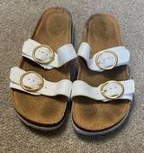 White Slip On Sandals Size 8 Photo 0